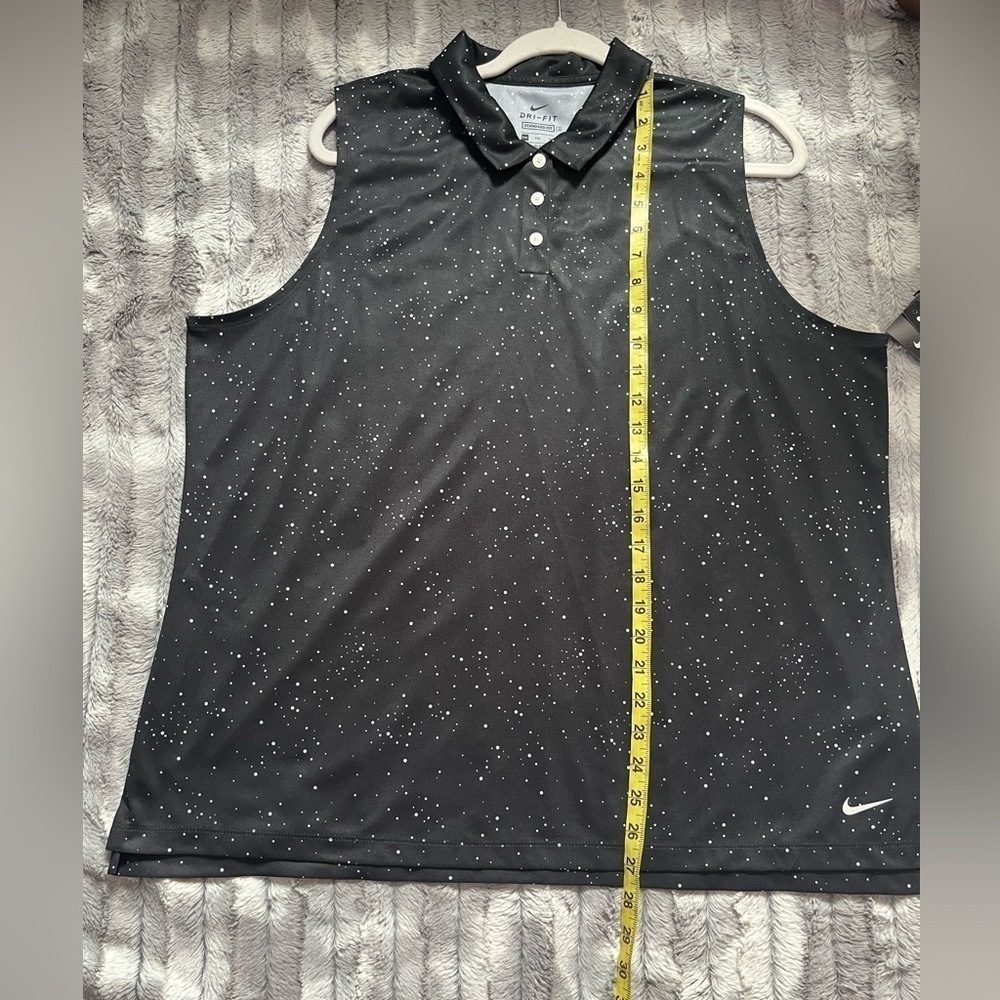WOMENS Dry Sleeveless Dot Print Polo Black/White Size XXL - Picture 5 of 6